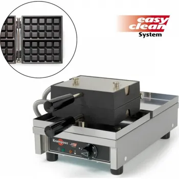 Vaflovač Vaflovač jednoduchý elektrický Krampouz EasyClean, sklopný 180°, madlo I, 3x5 Brusel