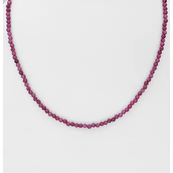 Šperk RUBY náhrdelník z broušených rubínů
