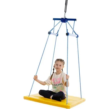 Dětská houpačka EMPIS Velká houpačka - čtverec Materiál čalounění: Odolná umělá kůže, Barva čalounění: Světle modrá