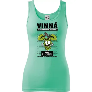 Dámské tričko Vinná réva odsouzena Hibernal - Dámské tílko - XL ( Mátová )