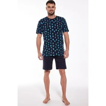 Pánské pyžamo Pánské pyžamo Cornette 323/158 Beetles Tmavě modrá XL