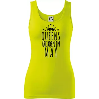 Dámské tričko Queens are born in May - Dámské tílko - L ( Limetková )