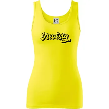 Dámské tričko Nevěsta obrys - Dámské tílko - XS ( Citrónová )