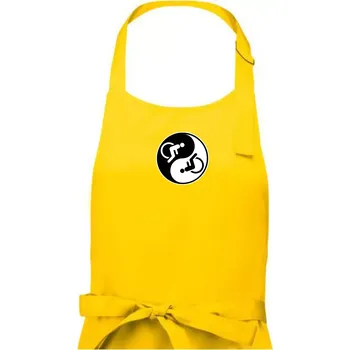 Kuchyňská zástěra Jin jang vozíčkář - Pánská zástěra na vaření - Univerzální velikost ( Žlutá )