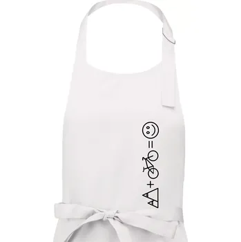 Kuchyňská zástěra Hory kolo úsměv - Pánská zástěra na vaření - Univerzální velikost ( Bílá )