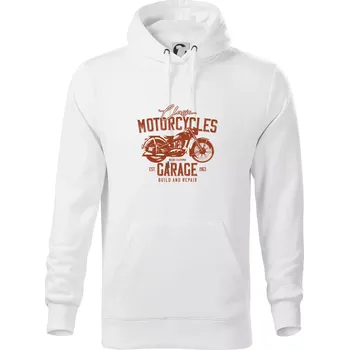 Pánská mikina Garage build and repair - Mikina pánská Cape s kapucí - 2XL ( Bílá )