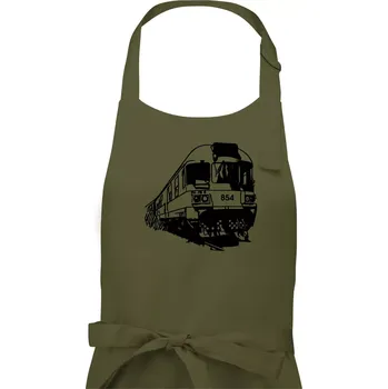 Kuchyňská zástěra Vlak 854 bok - Dámská zástěra na vaření - Univerzální velikost ( Khaki )