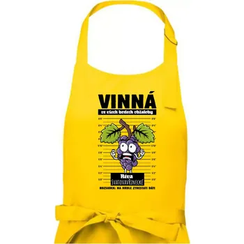 Kuchyňská zástěra Vinná réva odsouzena Svatovavřinecké - Dámská zástěra na vaření - Univerzální velikost ( Žlutá )