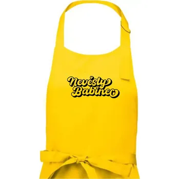 Kuchyňská zástěra Nevěsty babinec obrys - Dámská zástěra na vaření - Univerzální velikost ( Žlutá )