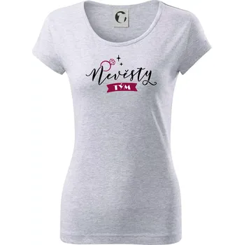 Nevěsty tým prsten - Dámské triko Pure - XS ( Světlešedý Melír )