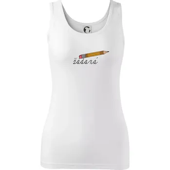 Dámské tričko Zadaná tužka a guma - Dámské tílko - 2XL ( Bílá )