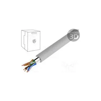 elektrický kabel Vodič BiTLAN,F/UTP 5e přenos dat drát Cu 4x2x24AWG PVC šedá