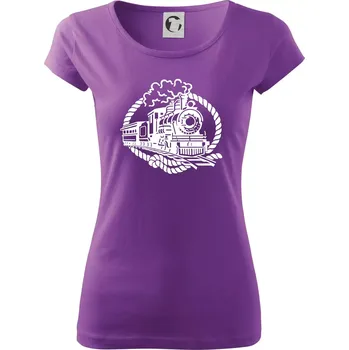 Dámské tričko Lokomotiva lano - Dámské triko Pure - XS ( Fialová )