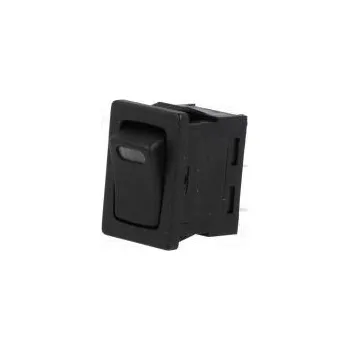 vypínač ROCKER SPST pol 2 OFF-(ON) 16A/12VDC černá LED 12VDC,bodové