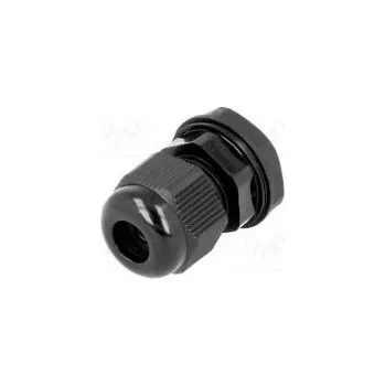 Vývodka PG9 IP68 Mat polyamid černá UL94V-2 13,9mm