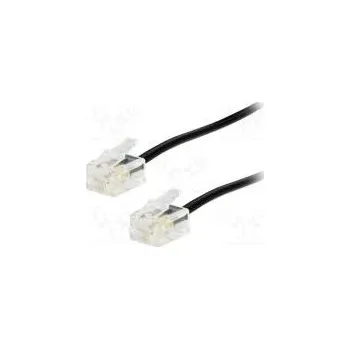 Síťový kabel Kabel telefonní RJ11 vidlice,z obou stran 20m černá