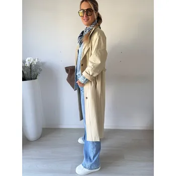 Dámská casual bunda Mishel Trenčkot Deluxe s páskem Velikost: UNI