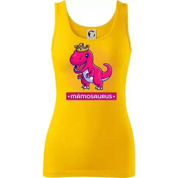 Dámské tričko Dinosauří rodina - máma - Dámské tílko - XL ( Žlutá )