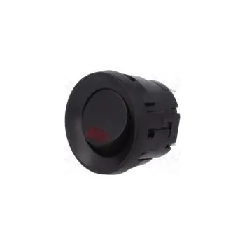 vypínač ROCKER SPST pol 2 ON-OFF 3A/250VAC černá LED Rkont max 20mΩ