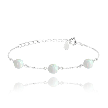 Náramek Minet Stars Stříbrný náramek s opály