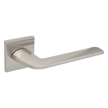 Dveřní kování Kuchinox Klika FIORE hranatá rozeta - satina - (komplet 2 ks)