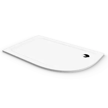 Sprchová vanička ROCKY 120x80x3 čtvrtkruhová mramorová vanička levá