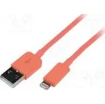 Kabel USB 2.0 USB A vidlice, vidlice Apple Lightning 1m