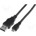 Kabel USB 2.0 USB A vidlice, USB B micro vidlice niklovaný