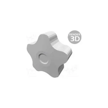 Nábytkové kování Nastavovací kolečko Ø 50mm Vnit.závit M10 20mm H 32mm