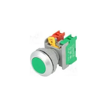 přepínač Přepínač tlačítkový 1-polohové NC + NO 30mm zelená IP65