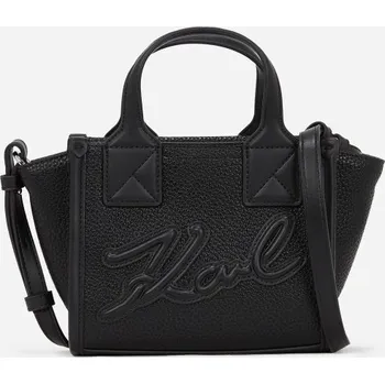 Kabelka KABELKA KARL LAGERFELD K/SKUARE SM TOTE GRAINY BLACK-NICKEL