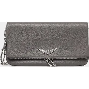 Kabelka Kožená kabelka ZADIG&VOLTAIRE šedá barva, LWBA00001 09X, vel. ONE SIZE