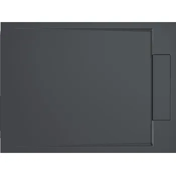 Sprchová vanička CERANO - Sprchová vanička z litého mramoru čtvercová Loro - tmavě šedá - 100x100 cm