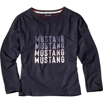 Dámské tričko Dámské tričko s dlouhým rukávem Mustang 6236-2300 navy velikost M