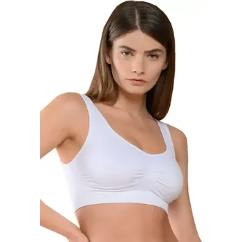 Podprsenka Bezešvá podprsenka Bellissima Top 140 bílá velikost S/M