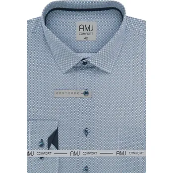 Pánská košile Elegantní pánská košile AMJ Comfort Slim Fit VDSBR 1391 sv.modrá velikost 42