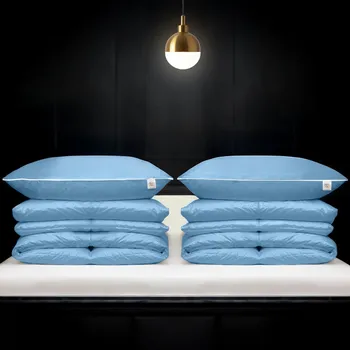 přikrývka Set COMFORT 2x péřový polštář, 2x péřová přikrývka: Modrá 2x 70x90cm, 2x 140x200cm