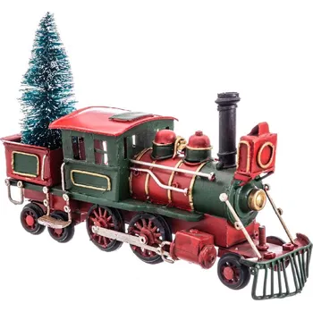 Figurka Kovová vánoční figurka (výška 13 cm) Train – Casa Selección ID_1444335