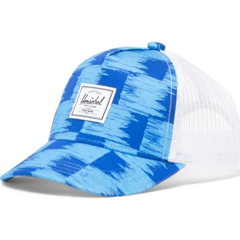 Čepice Herschel Whaler Cotton Mesh Toddler Cap 2-4 Years - Check Yourself Dazzling Blue