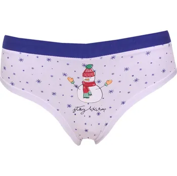 Dámské spodní prádlo Dámské kalhotky Andrie se zimními motivy PS 1050 bílé velikost L-42/44