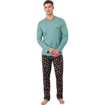 Pánské pyžamo Dlouhé pánské pyžamo Vamp! Rory 17616 blue mineral velikost M