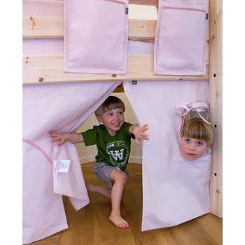 Příslušenství pro dětskou postel a kolébku Flexa Play curtain Dawn 3 parts Mauve Morn