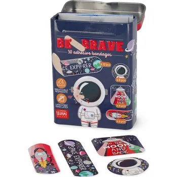 Legami Be Brave - 30 Printed Adhesive Bandages - Space