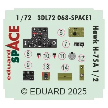 Plastikový model Eduard 1/72 Hawk H-75A 1/2 SPACE (ARMA HOBBY)