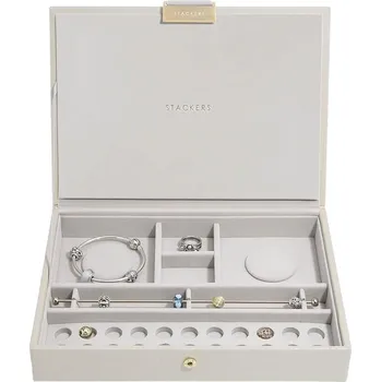 Šperkovnice Stackers, Krabička na přívěšky Stackers classic s víkem světle béžová - Formadore