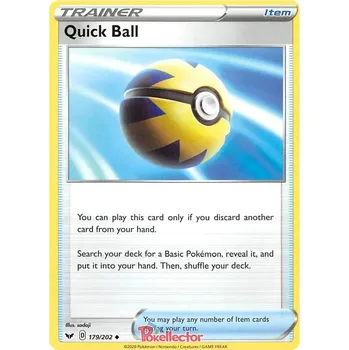 Sběratelská karetní hra Quick Ball 179/202 - Sword & Shield Typ karty: Non-Holo