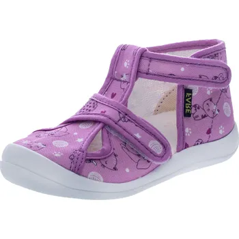 „Dětské bačkory Fare 4119445 – prodyšné fialové přezůvky pro holky“ Velikost: 29