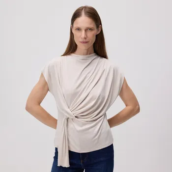 Reserved - Kimonová halenka s modálem - tělová - 482GA-02X - 482GA-02X-XL