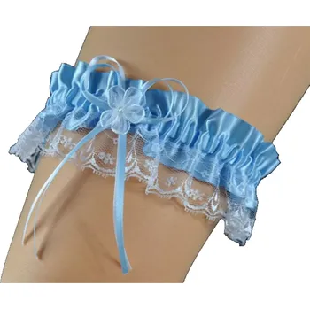 Podprsenka Podvazek pro nevěsty Julimex PW 30 bílomodrá velikost F