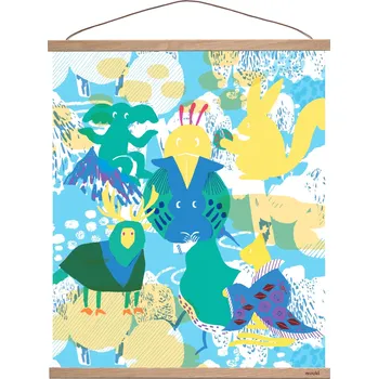 Wouki Art Print – Magical Beasts – Kumpů – dubové lišty